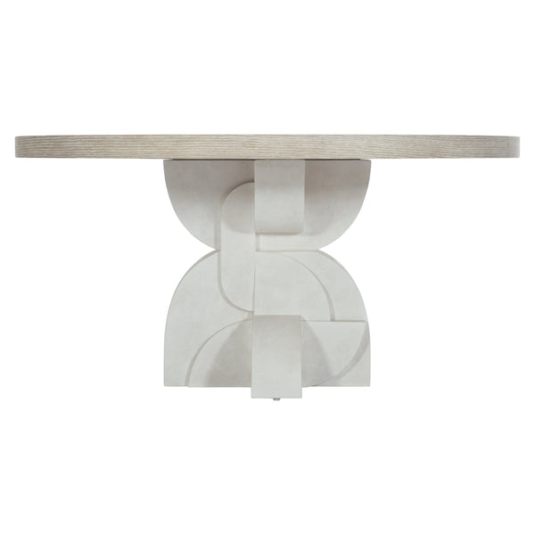 Bernhardt Bernhardt Constantin Sculptural Dining Table With Flaxen White Oak Top And Totemic Cast-Resin Base K1739