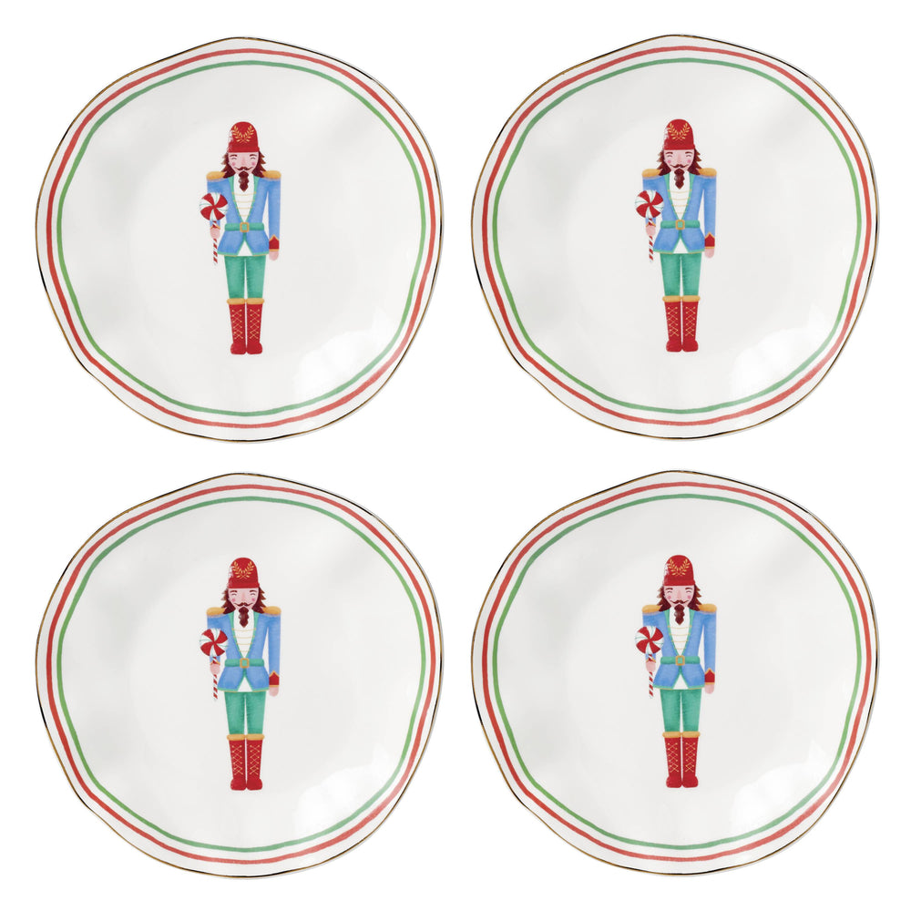 Lenox Nutcracker Dinnerware Accent Plates, Set of 4 Multi, WHITE PORCELAIN 896881