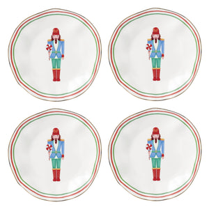 Lenox Nutcracker Dinnerware Accent Plates, Set of 4 Multi, WHITE PORCELAIN 896881