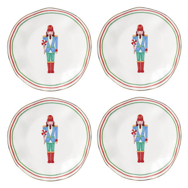 Lenox Nutcracker Dinnerware Accent Plates, Set of 4 Multi, WHITE PORCELAIN 896881