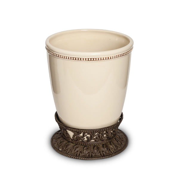 Acanthus Stoneware Waste Basket EAW31852 Park Hill