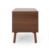 Christopher Knight Home® - Noble House - Pickfair Mid-Century Modern 2 Door Cabinet, Walnut And White