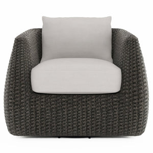 Bernhardt Bernhardt Sarene Outdoor Swivel Chair — All-Weather Woven Frame, 360° Swivel, Deep Cushions, Made-To-Order O4472SA
