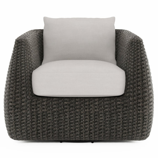 Bernhardt Bernhardt Sarene Outdoor Swivel Chair — All-Weather Woven Frame, 360° Swivel, Deep Cushions, Made-To-Order O4472SA
