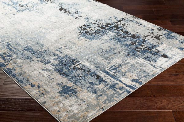 Livabliss Jolie Machine Woven Turkish Accent Rug Polypropylene Blend for Modern Entryway Decor Dark Blue, Beig 8'10" x 12' JLO2300-912