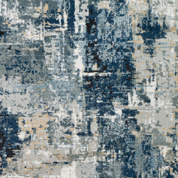 Livabliss Jolie Machine Woven Turkish Accent Rug Polypropylene Blend for Modern Entryway Decor Dark Blue, Beig 8'10" x 12' JLO2300-912