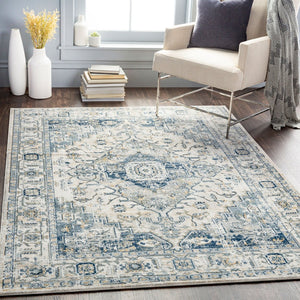 Livabliss Jolie Traditional Turkish Woven Area Rug with High Low Pile Texture for Living Rooms Medium Gray, Ta 5'3" x 7'3" JLO2305-5373