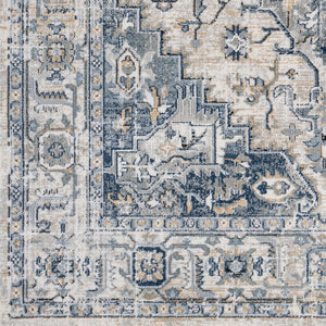 Livabliss Jolie Traditional Turkish Woven Area Rug with High Low Pile Texture for Living Rooms Medium Gray, Ta 5'3" x 7'3" JLO2305-5373
