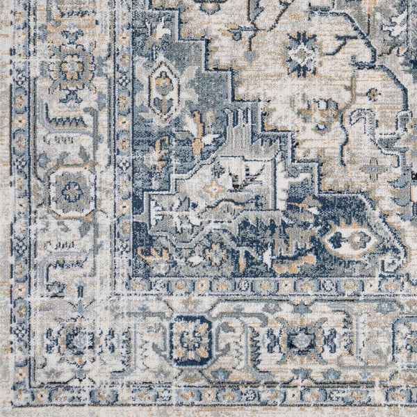 Livabliss Jolie Traditional Turkish Woven Area Rug with High Low Pile Texture for Living Rooms Medium Gray, Ta 5'3" x 7'3" JLO2305-5373