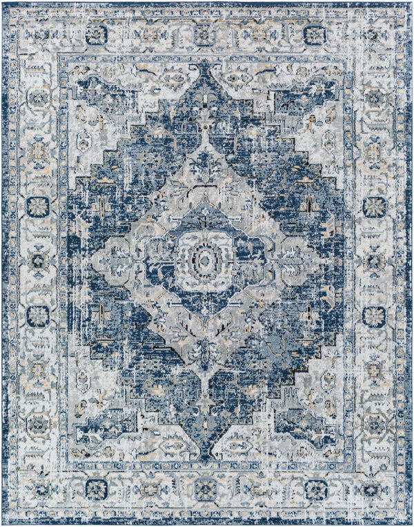 Livabliss Jolie Traditional Turkish Woven Area Rug with High Low Pile for Living Rooms Medium Gray, Ta 7'10" x 10' JLO2306-71010