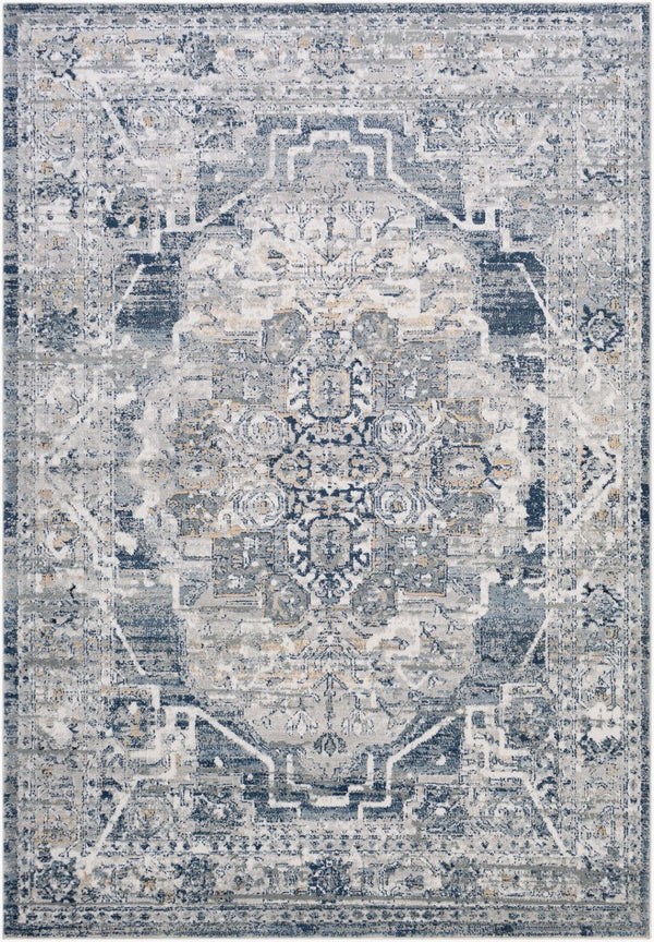 Livabliss Jolie Traditional Pattern Modern Area Rug Polypropylene Woven Living Room Accent Medium Gray, Ta 6'7" x 9' JLO2309-679