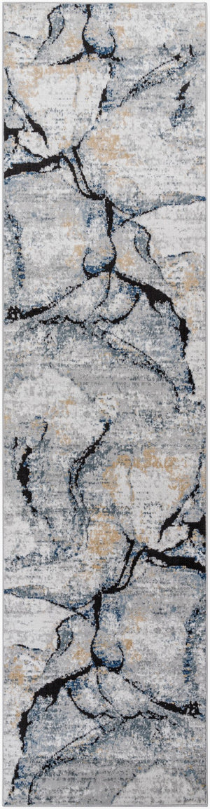Livabliss Jolie High Low Pile Turkish Woven Polypropylene Rug for Large Living Spaces Medium Gray, Ta 2'7" x 10' JLO2316-2710