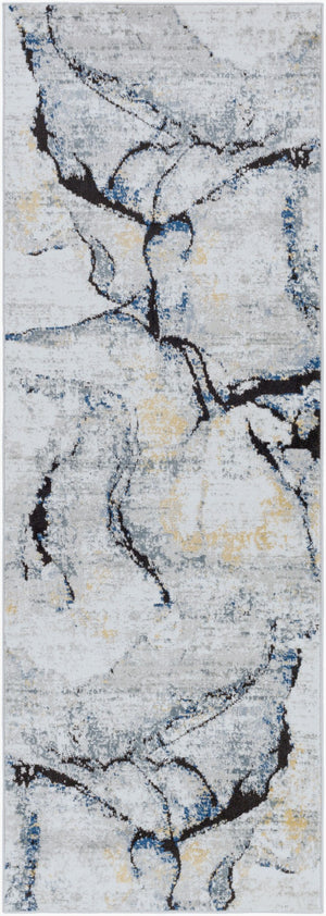 Livabliss Jolie High Low Pile Turkish Woven Polypropylene Rug for Large Living Spaces Medium Gray, Ta 2'7" x 7'3" JLO2316-2773