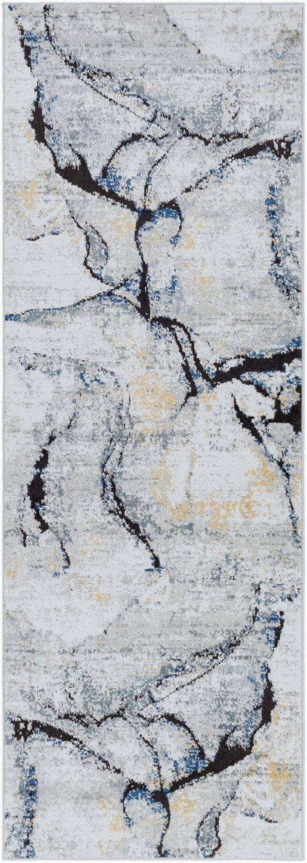 Livabliss Jolie High Low Pile Turkish Woven Polypropylene Rug for Large Living Spaces Medium Gray, Ta 2'7" x 7'3" JLO2316-2773