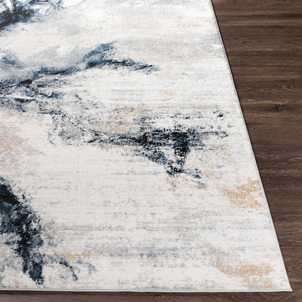 Livabliss Jolie High Low Texture Accent Rug Polypropylene Polyester Blend Entryway Bathroom Dark Blue, Slat 8'10" x 12' JLO2320-912