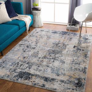 Livabliss Jolie Geometric Area Rug Machine Woven Polypropylene Blend for Living Room or Bedroom Slate, Charcoal 5'3" x 7'3" JLO2329-5373