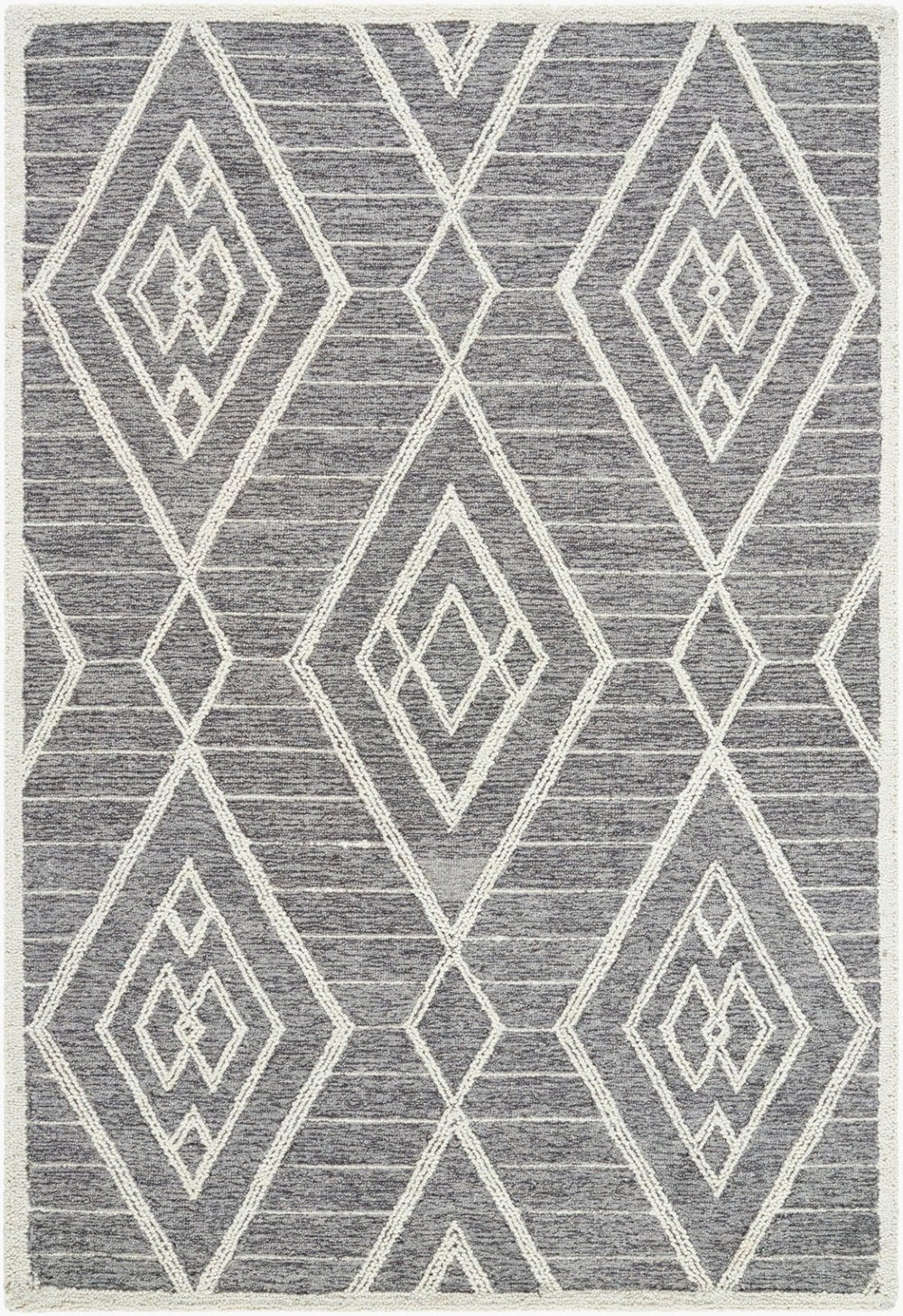 Livabliss Jules Hand Tufted Wool Area Rug Soft Medium Pile for Entryways and Bedrooms Slate Gray, Ivo 8' x 10' JLS2300-810