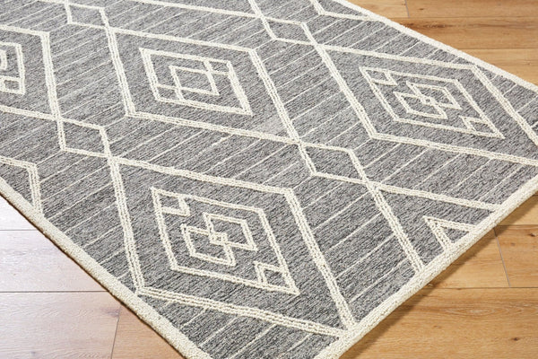 Livabliss Jules Hand Tufted Wool Area Rug Soft Medium Pile for Entryways and Bedrooms Slate Gray, Ivo 8' x 10' JLS2300-810