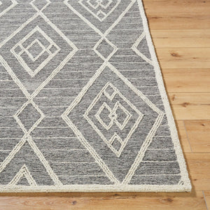 Livabliss Jules Hand Tufted Wool Area Rug Soft Medium Pile for Entryways and Bedrooms Slate Gray, Ivo 8' x 10' JLS2300-810