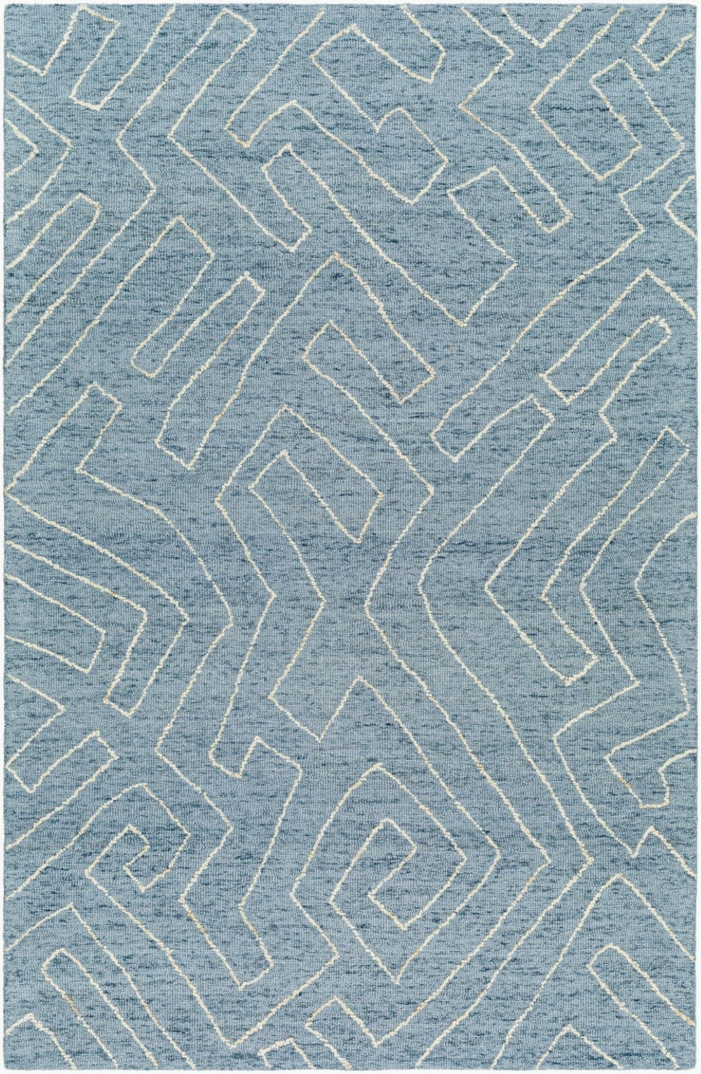 Livabliss Jules Hand Tufted Wool Accent Rug Artisan Crafted for Entryways and Compact Spaces Slate Blue, Ivo 9' x 12' JLS2301-912