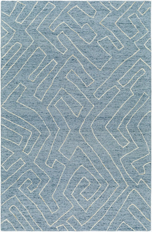 Livabliss Jules Hand Tufted Wool Accent Rug Artisan Crafted for Entryways and Compact Spaces Slate Blue, Ivo 9' x 12' JLS2301-912