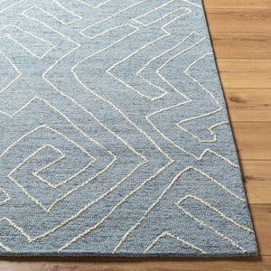 Livabliss Jules Hand Tufted Wool Accent Rug Artisan Crafted for Entryways and Compact Spaces Slate Blue, Ivo 9' x 12' JLS2301-912