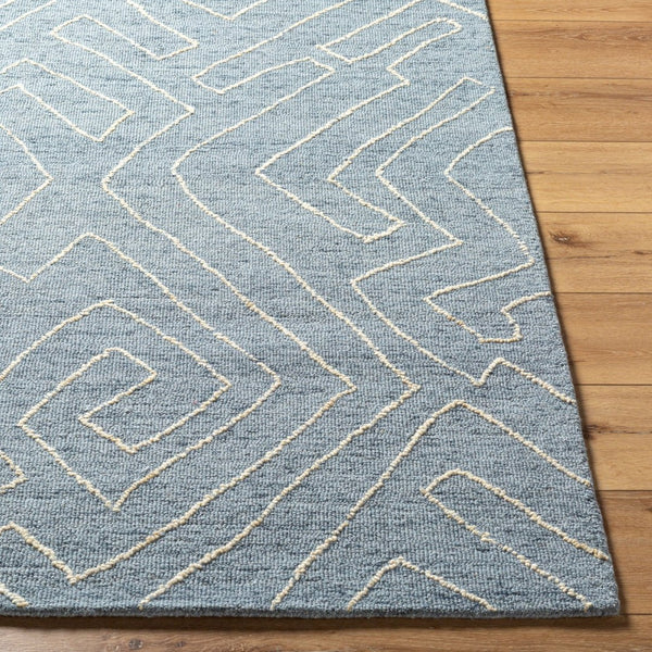 Livabliss Jules Hand Tufted Wool Accent Rug Artisan Crafted for Entryways and Compact Spaces Slate Blue, Ivo 9' x 12' JLS2301-912
