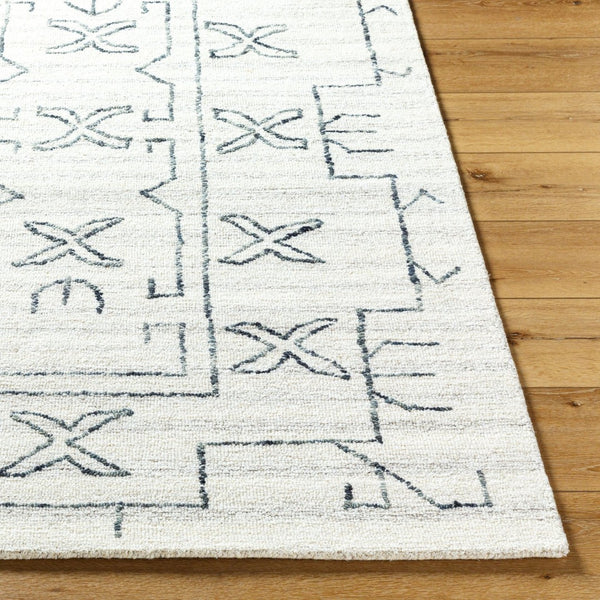 Livabliss Jules Hand Tufted Wool Accent Rug Artisan Crafted for Entryways and Small Spaces Ivory, Charcoal 2' x 3' JLS2306-23