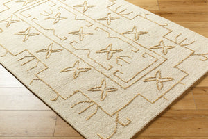 Livabliss Jules Hand Tufted Wool Area Rug Artisan Crafted for Entryways and Bedside Accent Ivory, Sandston 9' x 12' JLS2307-912