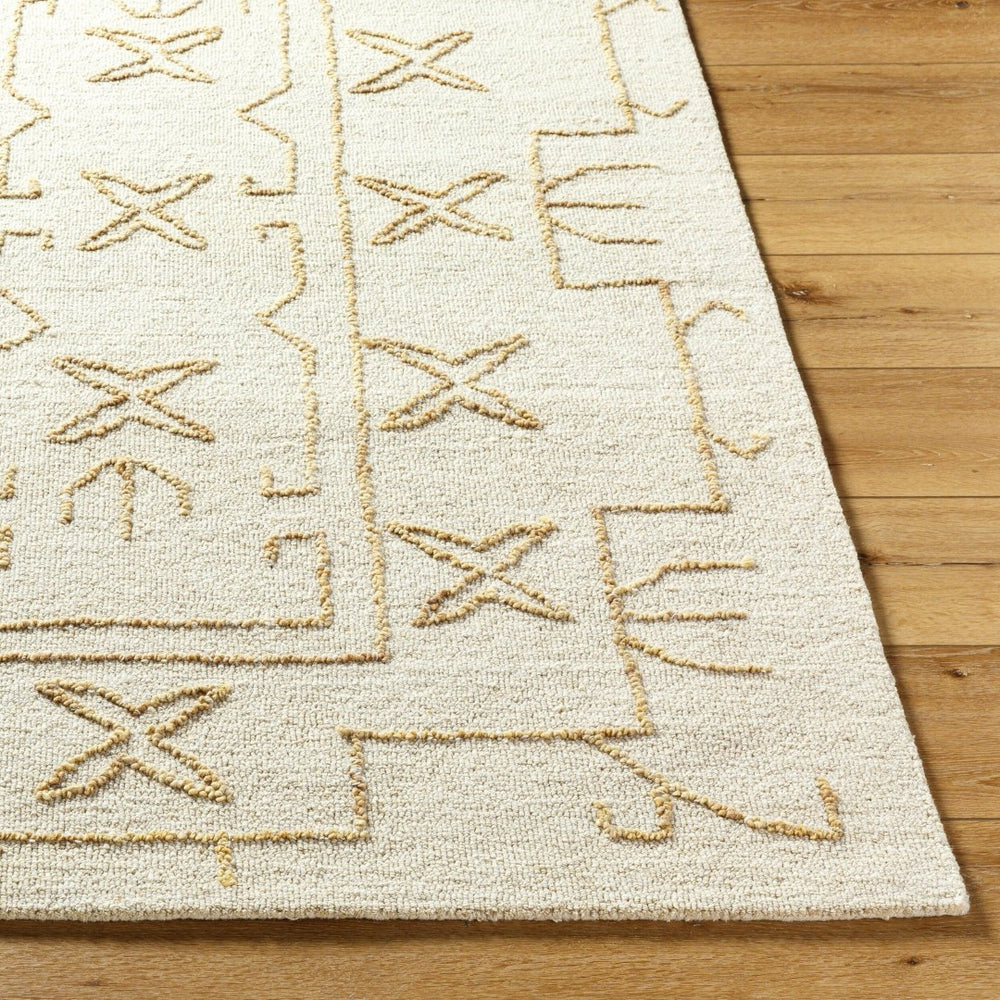 Livabliss Jules Hand Tufted Wool Area Rug Artisan Crafted for Entryways and Bedside Accent Ivory, Sandston 2' x 3' JLS2307-23