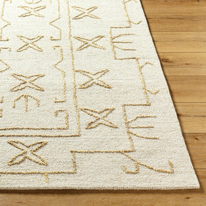 Livabliss Jules Hand Tufted Wool Area Rug Artisan Crafted for Entryways and Bedside Accent Ivory, Sandston 9' x 12' JLS2307-912