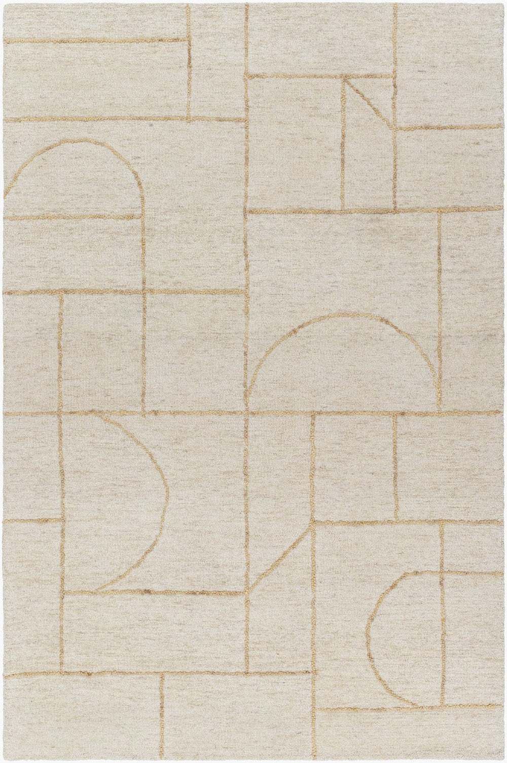 Livabliss Jules Hand-tufted Wool Accent Rug Plush Indian Craft for Entryway or Bedside Ivory, Sandston 2' x 3' JLS2308-23