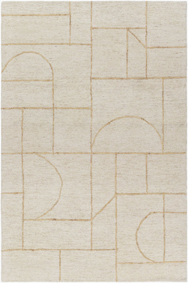 Livabliss Jules Hand-tufted Wool Accent Rug Plush Indian Craft for Entryway or Bedside Ivory, Sandston 2' x 3' JLS2308-23