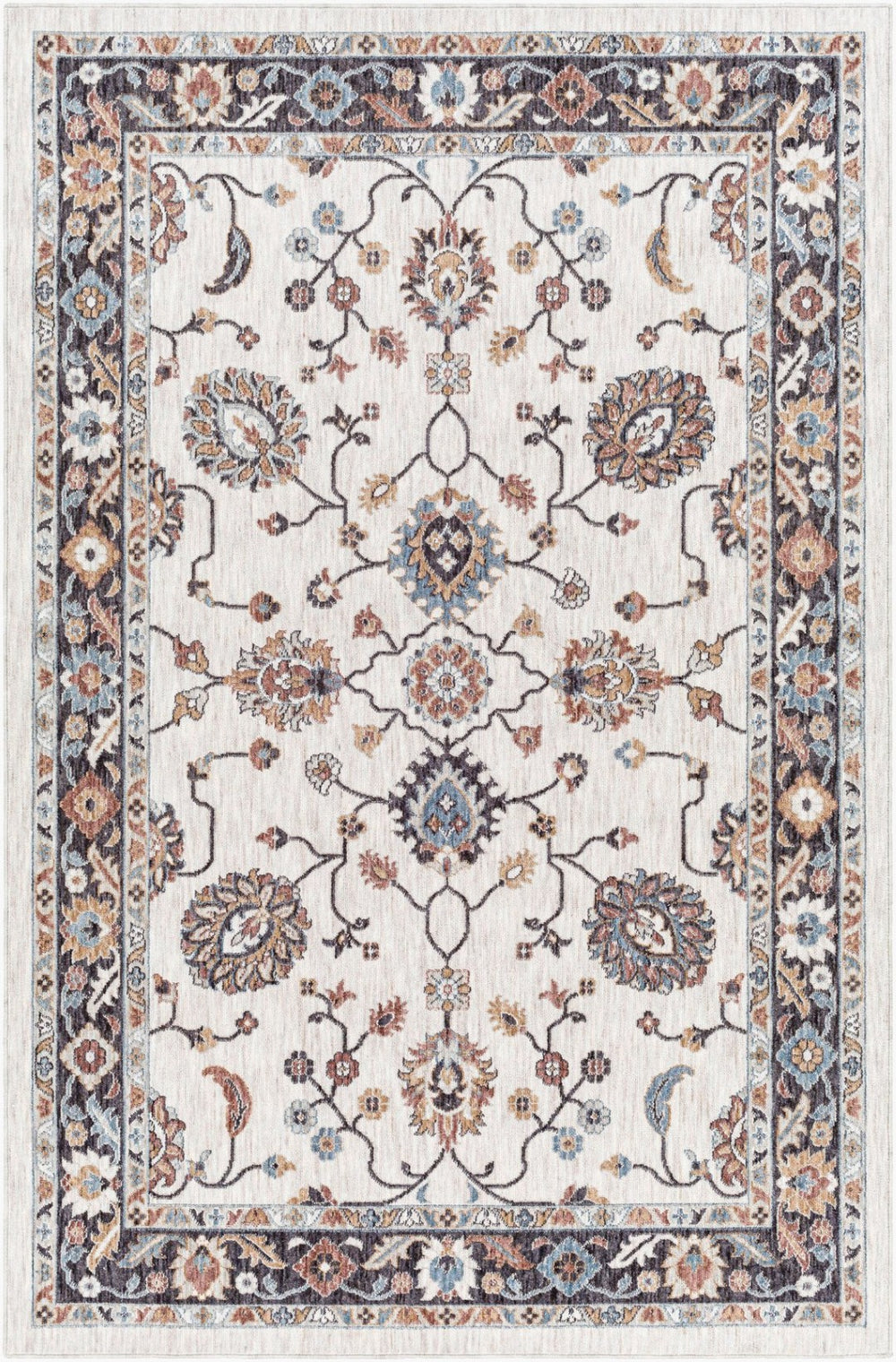 Livabliss Juliet Machine Woven Recycled Fabric Area Rug Traditional Pattern for Living Rooms JLT2304-679