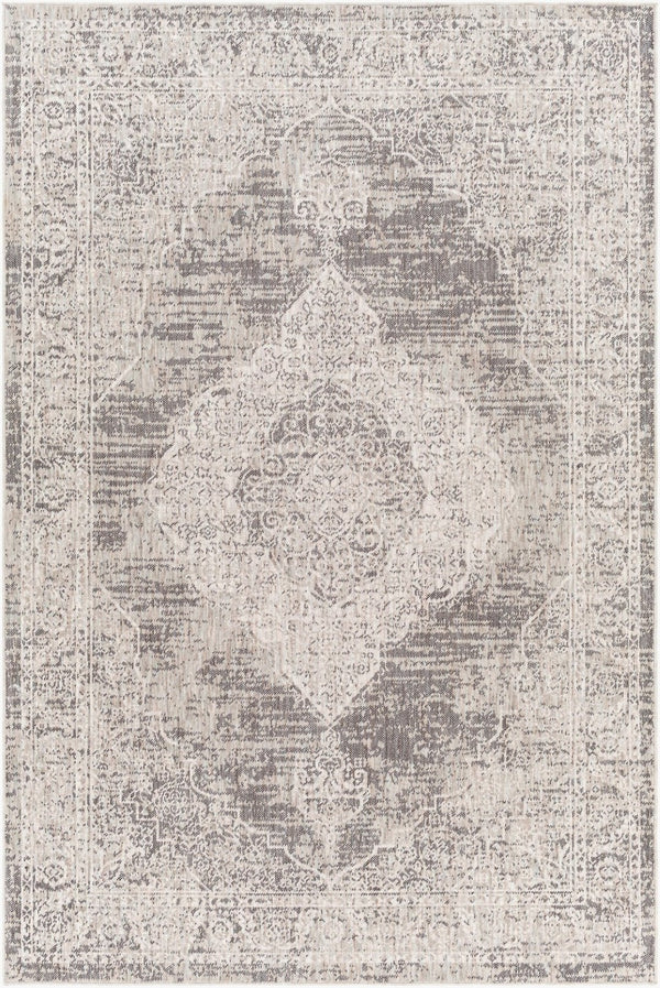 Livabliss Juliet Traditional Low Pile Recycled Fabric Indoor Outdoor Rug for Living Dining Rooms JLT2305-679