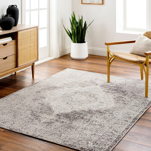 Livabliss Juliet Traditional Low Pile Recycled Fabric Indoor Outdoor Rug for Living Dining Rooms JLT2305-679
