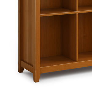 English Elm Acadian 9-Cube Bookcase & Storage Unit - Handcrafted Light Golden Brown With Timeless Design B136P158283