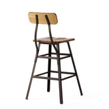 Christopher Knight Home® - Noble House - Raychel Natural Stained Laminated Acacia Barstool - Set of 2