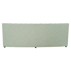 Bernhardt Bernhardt Candace Cream Crescent Sofa 96" — Tufted Back, Nailhead Trim, Curved Silhouette, 4 Pillows (Made-To-Order) B7277C