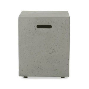English Elm Mgo Concrete Propane Tank Cover Side Table for Modern and Industrial Interiors 59243.00WHI