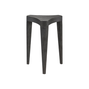 Bernhardt Bernhardt Katana Accent Table — Sculptural Solid Wood Trefoil Top, Blackened Pine Finish, Compact 23"H 426126
