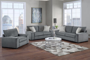 Porter Designs Clayton Modern Upholstered Loveseat – Chic Comfort For Stylish Living Rooms And Cozy Nights Gray Fabric 01-207-02-4345