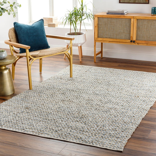 Livabliss Jamie Handwoven Leather Cotton Flatweave Rug Mid-century Modern Low Pile Indoor JMI8005-46