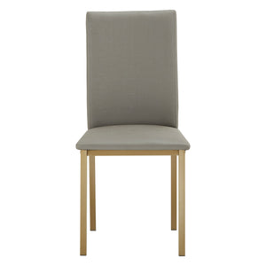 Homelegance By Top-Line Aristos Metal Upholstered Dining Chairs Gold Metal
