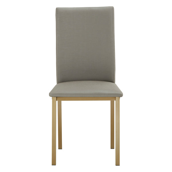 Homelegance By Top-Line Aristos Metal Upholstered Dining Chairs Gold Metal