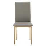 Homelegance By Top-Line Aristos Metal Upholstered Dining Chairs Gold Metal