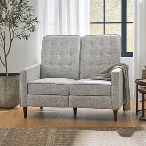 English Elm Christopher Knight Home® - DOUBLE Recliner Fabric Sofa with Plush Cushions and Space-Saving Design for Living Rooms, 49"L LIGHT GREY 72478.00FLGRYTW