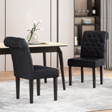 Christopher Knight Home® - Noble House - Elwood Contemporary Tufted Rolltop Dining Chairs - Set of 2