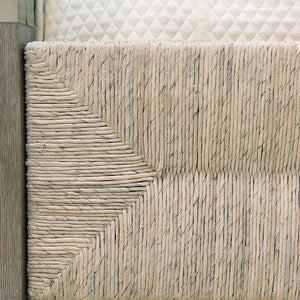 Bernhardt Bernhardt Palma King Canopy Bed With Woven Abaca Panels, Rustic White Oak & Tarnished Nickel Accents K1263