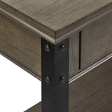 Homelegance By Top-Line Beniz Wood Finish Sofa Table Grey Wood